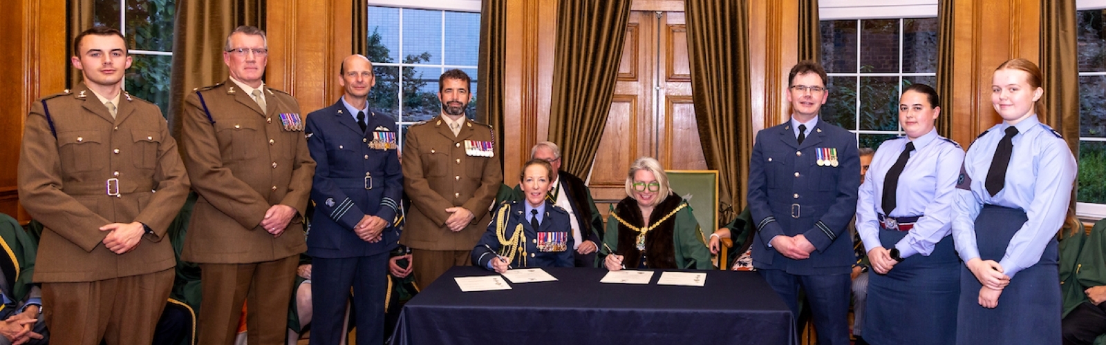 Image shows WCSM at the signing of the armed forces covenant